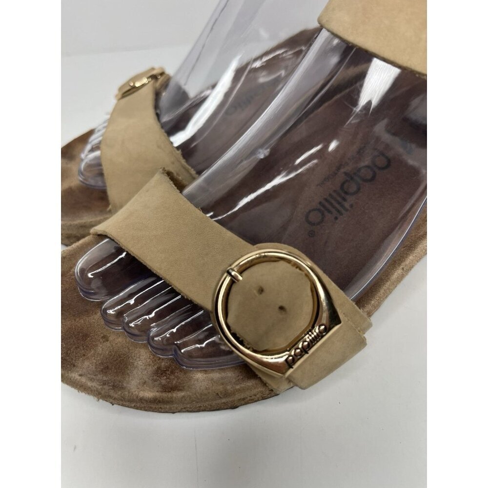 Papillio Birkenstock Soley Wedge Sandals EU 39 US 8 8.5 Sandcastle Nubuck - Picture 3 of 8